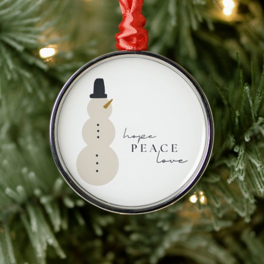 hoop vredesliefde. Kerstmis Sneeuwman Ornament (Boom)