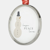 hoop vredesliefde. Kerstmis Sneeuwman Ornament (Links)