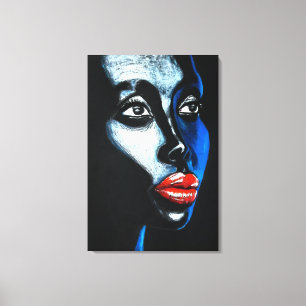 Hoop - Vrouw Gezicht Canvas Print - Schilderij