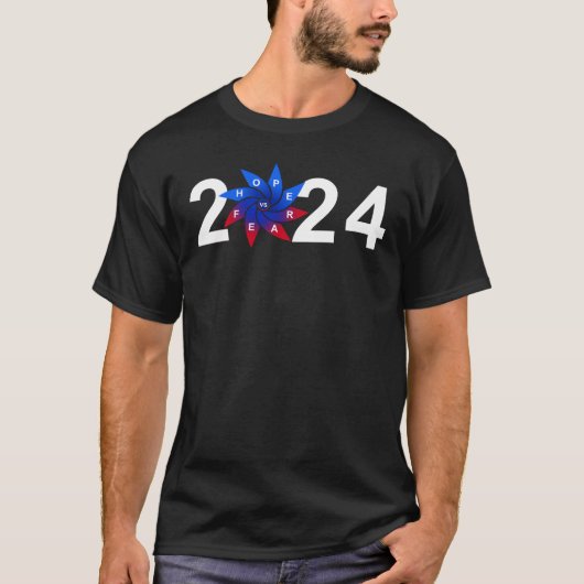 HOOP vs ANGST - Verkiezingen 2024 T-shirt (Voorkant)