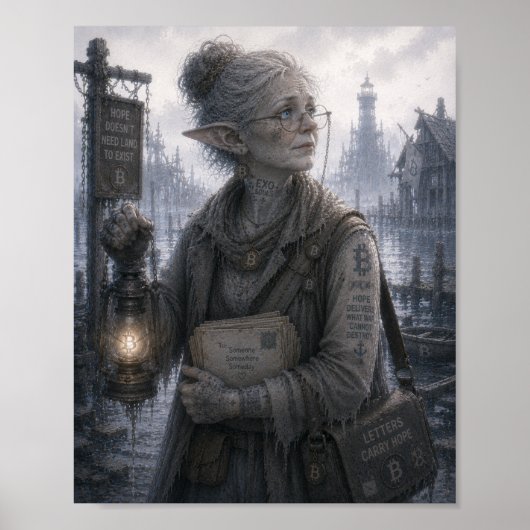 Hoop / Vuurtorenwachter / Overstroomde Steiger Poster (Voorkant)