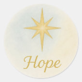 “Hoop” Watercolor Kerststicker Ronde Sticker (Voorkant)