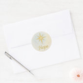 “Hoop” Watercolor Kerststicker Ronde Sticker (Envelop)