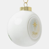 “Hoop” Watervlekkerig Kerstornament Keramische Bal Ornament (Links)