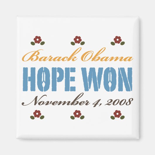 Hoop won Obama Magnet (Voorkant)