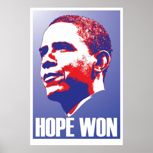 Hoop Won! - President Barack Obama van de Verenigd Poster (Voorkant)
