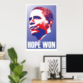 Hoop Won! - President Barack Obama van de Verenigd Poster (Thuiskantoor)