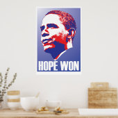 Hoop Won! - President Barack Obama van de Verenigd Poster (Keuken)