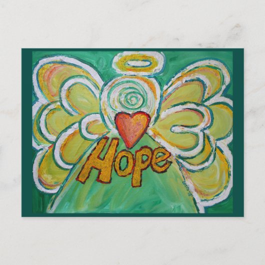 Hoop Woord Inspirerende Engel Postkaart (Voorkant)