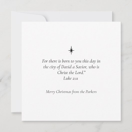 Hoop wordt geboren uit minimale kalligrafie-kerstK (Achterkant)