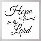 Hoop wordt gevonden in het Poster des Heren (Voorkant)