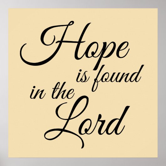 Hoop wordt gevonden in het Poster des Heren (Voorkant)