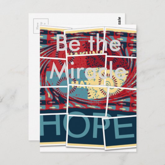 Hoop wordt het wonder mooi mooi Inspirerend Briefkaart (Voorkant / Achterkant)