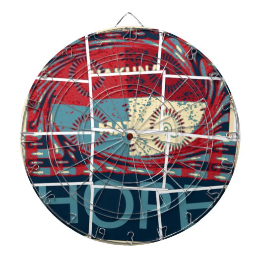 Hoop wordt het wonder mooi mooi Inspirerend Dartbord (Voorkant)