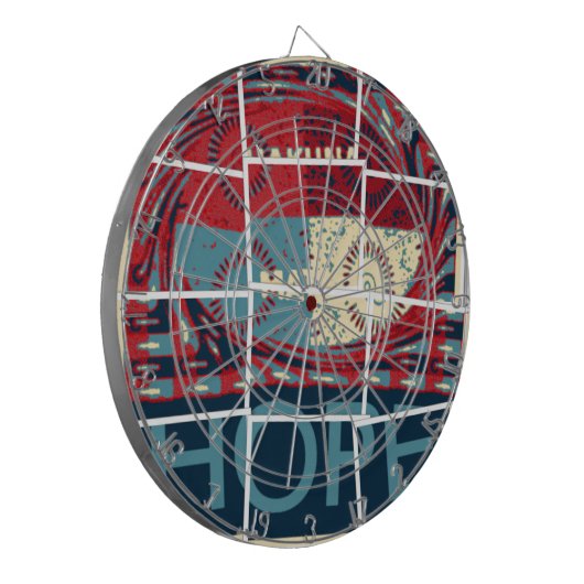 Hoop wordt het wonder mooi mooi Inspirerend Dartbord (Voorkant Links)