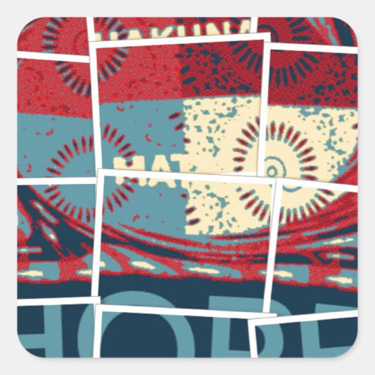 Hoop wordt het wonder mooi mooi Inspirerend Vierkante Sticker (Voorkant)