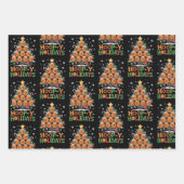 Hoop-y Holidays Basketball Christmas Holiday Sport Inpakpapier Vel (Voorkant)