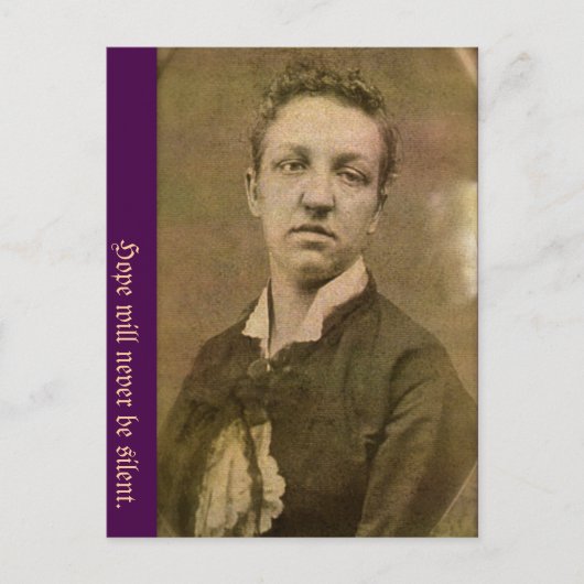 Hoop zal nooit stil zijn briefkaart (Voorkant)