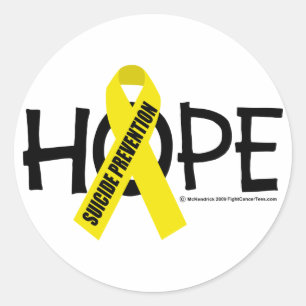 Hoop zelfmoordpreventie ronde sticker