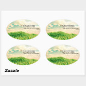 "Hoop ziet het onzichtbare" Inspirerend Quote Ovale Sticker (Vel)