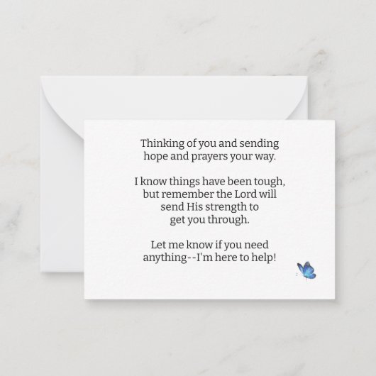 Hoopaanmoediging Notitiekaartje (Achterkant)