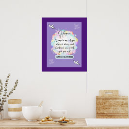 Hoopbericht - Mattheüs 11-28 - 20 x 24 - Poster