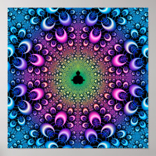 Hooped Mandelbrot Fractal Poster