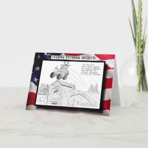 Hooper Extreme Sport! Outhouse Jump Wenskaart Kaart