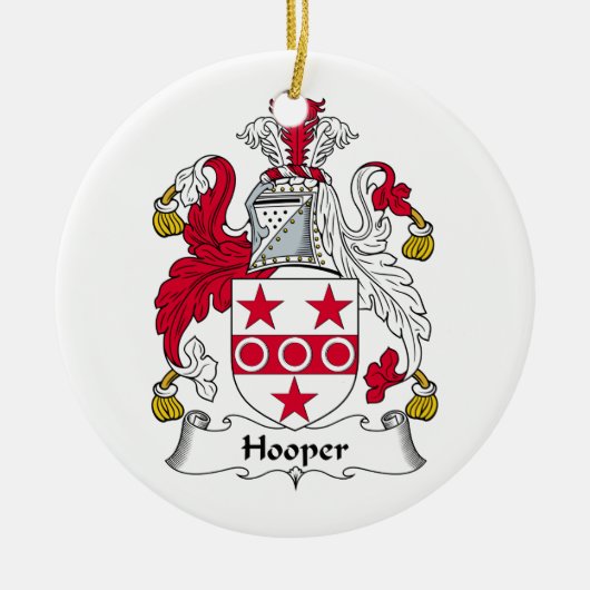 Hooper Family Crest Keramisch Ornament (Voorkant)
