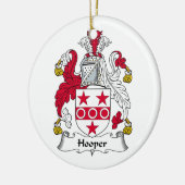 Hooper Family Crest Keramisch Ornament (Links)