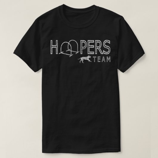 Hoopers teambehendigheid hondentraining t-shirt (Design voorkant)