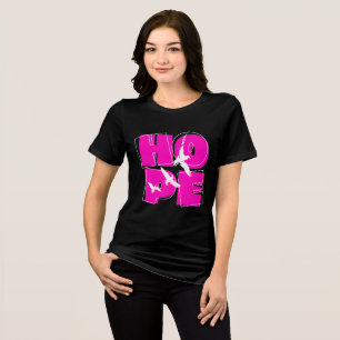 Hoopgevend met vliegende vogels Tri-Blend shirt
