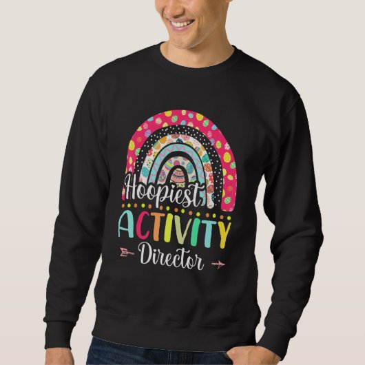 Hoopiest Activity Director Polka Dot Rainbow Happy Trui (Voorkant)