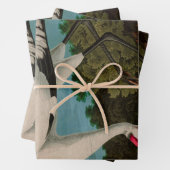 Hooping Crane Birds of America Audubon Print Inpakpapier Vel (In situ)