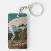 Hooping Crane Birds of America Audubon Print Sleutelhanger (achterkant)