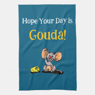 Hoopje dat je dag Gouda is, grappige muizenkaas wo Theedoek