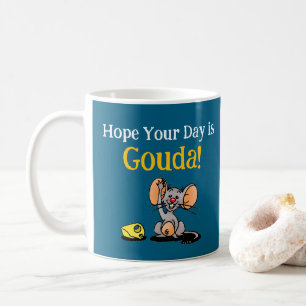 Hoopje dat je dag Gouda is, grappige muizenkaaswoo Koffiemok