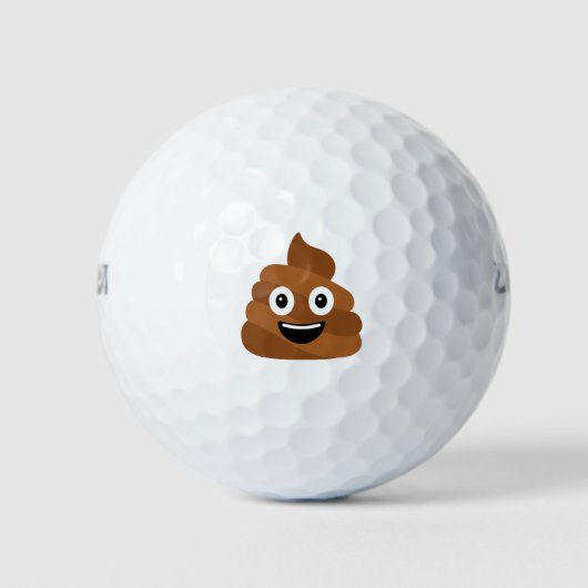 hoopje poep emoji golfballen (Voorkant)