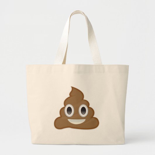 hoopje poep emoji grote tote bag (Voorkant)