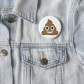 hoopje poep emoji ronde button 5,7 cm (In situ)
