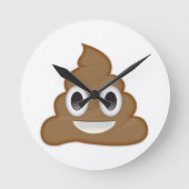 hoopje poep emoji ronde klok (Voorkant)