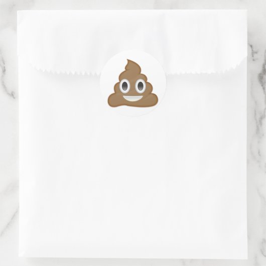 hoopje poep emoji ronde sticker (Tas)