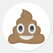 hoopje poep emoji ronde sticker (Voorkant)