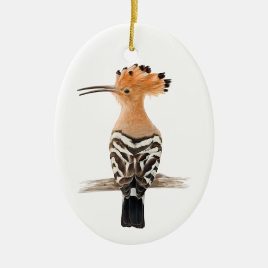 Hoopoe Bird Keramisch Ornament (Voorkant)