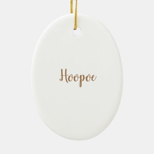 Hoopoe Bird Keramisch Ornament (Achterkant)