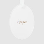 Hoopoe Bird Ornament (achterkant)