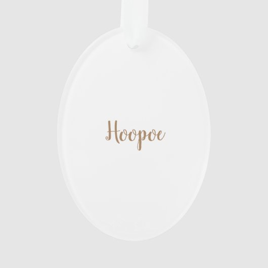 Hoopoe Bird Ornament (achterkant)