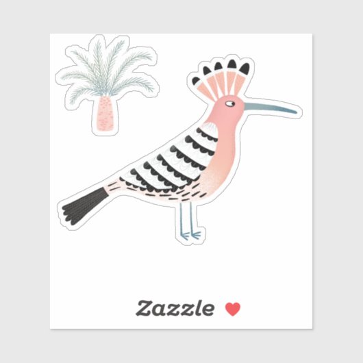 Hoopoe Bird Sticker (Vel)