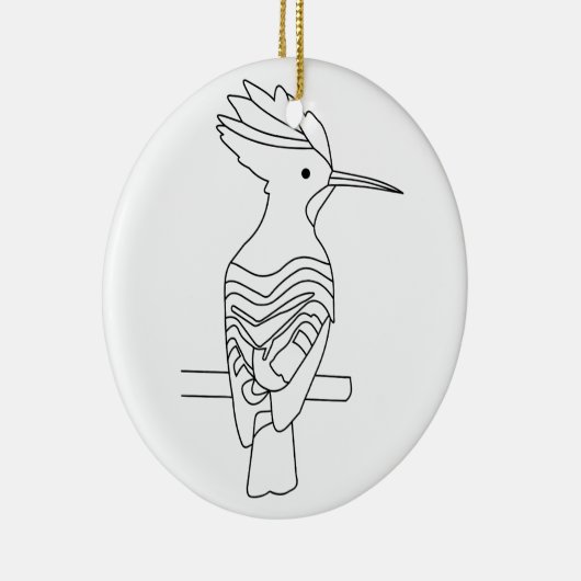 Hoopoe-Ornament Keramisch Ornament (Rechts)