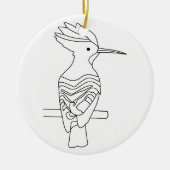Hoopoe-Ornament Keramisch Ornament (Voorkant)
